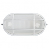 Светильник накладной Feron НБП 04-60-002 max 60W E27 IP54  с решеткой, алюминий, белый 212x105x85mm