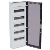 Щит навесной КЭАЗ OptiBox Pro 60-NKR-IP40 60 (5x12) модулей прозрачная черная дверца IP40 (электрический шкаф)