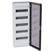 Щит навесной КЭАЗ OptiBox Pro 60-NKR-IP40 60 (5x12) модулей прозрачная черная дверца IP40 (электрический шкаф)