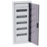 Щит встраиваемый КЭАЗ OptiBox Pro 60-VKR-IP40 60 (5x12) модулей прозрачная черная дверца IP40