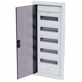 Щит встраиваемый КЭАЗ OptiBox Pro 60-VKR-IP40 60 (5x12) модулей прозрачная черная дверца IP40