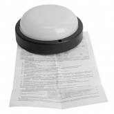 Светильник светодиодный пылевлагозащищённый AL3005 12W 6500K 960Lm IP65 пластик, круглый черный