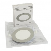 Светодиодный встраиваемый светильник Feron AL500 6W 4000K 480Lm IP40 серый, с драйвером