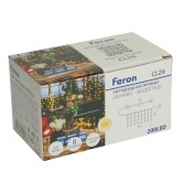 Светодиодная гирлянда занавес Feron CL26 Водопад 200LED 2*2м 3,6W 2700K 230V IP20 сетевой шнур 3м