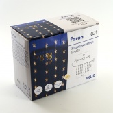 Светодиодная гирлянда занавес Feron CL25 Звездочки 100LED 2*1м 6W 2700К 230V IP20 сетевой шнур 3м