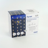 Светодиодная гирлянда занавес Feron CL25 Звездочки 100LED 2*1м 6W 5000K 230V IP20 сетевой шнур 3м