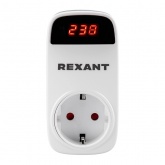 Реле напряжения Rexant 16А вилка-розетка c дисплеем
