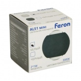 Светодиодный настенный светильник Feron AL51 MINI 2x1W 3000K 170Lm белый 44x42x34mm