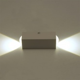 Светодиодный настенный светильник Feron AL52 MINI 2x1W 3000K 170Lm белый 25x25x82mm