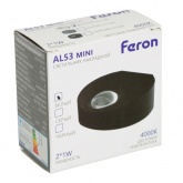 Светодиодный настенный светильник Feron AL53 MINI 2x1W 4000K 170Lm белый 70x65x28mm