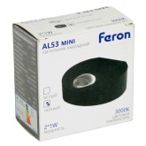 Светодиодный настенный светильник Feron AL53 MINI 2x1W 3000K 170Lm черный 70x65x28mm