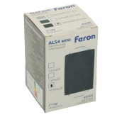 Светодиодный настенный светильник Feron AL54 MINI 2x1W 4000K 170Lm черный 35x35x64mm