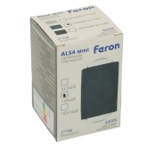 Светодиодный настенный светильник Feron AL54 MINI 2x1W 4000K 170Lm серый 35x35x64mm