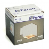 Светильник настенный Feron ML1730 Quad под лампу MR16 35W 230V GU10 белый