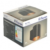 Светильник настенный Feron ML1750 Glow под лампу G9 15W 230V черный и золото