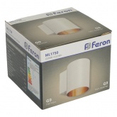 Светильник настенный Feron ML1750 Glow под лампу G9 15W 230V белый и золото
