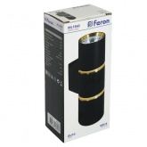 Светильник настенный Feron ML1860 Zen под лампу 35W 230V 2*GU10 черный золото