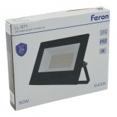 Прожектор светодиодный Feron LL-971 2835 SMD 50W 6400K AC/DC 12-48V 4500lm IP65 черный