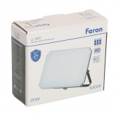 Прожектор светодиодный Feron LL-940 2835 SMD 20W 6400K AC 230V 1900lm IP65 черный