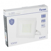 Прожектор светодиодный Feron LL-922 2835 SMD 100W 6400K AC 230V 10000Lm IP65 белый