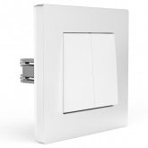 Выключатель двухклавишный в сборе Tokov Electric Pixel 10А IP20 белый