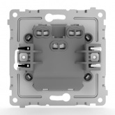 Переключатель двухклавишный Tokov Electric Pixel 10А IP20 белый