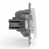 Переключатель двухклавишный Tokov Electric Pixel 10А IP20 белый