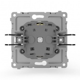Розетка с заземлением Tokov Electric Pixel 16А шторки крышка IP20 белый