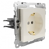 Розетка с заземлением Tokov Electric Pixel 16А IP20 бежевый