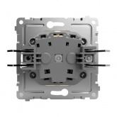 Розетка с заземлением Tokov Electric Pixel 16А шторки крышка IP20 бежевый