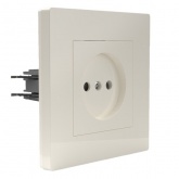 Розетка без заземления в сборе Tokov Electric Pixel 16А IP20 бежевый