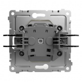 Розетка без заземления Tokov Electric Pixel 16А шторки IP20 бежевый