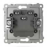 Выключатель двухклавишный Tokov Electric Pixel 10А IP20 перламутр