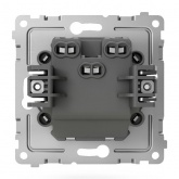 Выключатель двухклавишный с индикацией Tokov Electric Pixel 10А IP20 перламутр