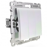 Выключатель трехклавишный Tokov Electric Pixel 10А IP20 перламутр