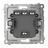 Выключатель трехклавишный Tokov Electric Pixel 10А IP20 перламутр