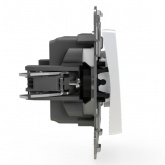 Переключатель одноклавишный Tokov Electric Pixel 10А IP20 перламутр