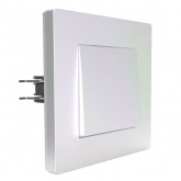 Переключатель перекрестный одноклавишный Tokov Electric Pixel 10А брызгозащищенный IP44 перламутр