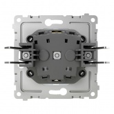 Розетка с заземлением Tokov Electric Pixel 16А IP20 перламутр