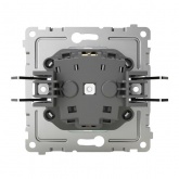Розетка с заземлением Tokov Electric Pixel 16А шторки крышка IP20 перламутр