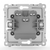 Выключатель двухклавишный Tokov Electric Pixel 10А IP20 алюминий