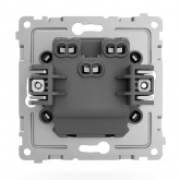 Выключатель двухклавишный Tokov Electric Pixel 10А IP20 карбон