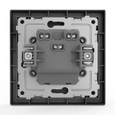 Выключатель двухклавишный в сборе Tokov Electric Pixel 10А IP20 карбон