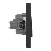 Переключатель перекрестный одноклавишный Tokov Electric Pixel 10А брызгозащищенный IP44 карбон