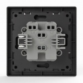 Переключатель перекрестный одноклавишный Tokov Electric Pixel 10А брызгозащищенный IP44 карбон