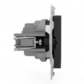 Розетка с заземлением Tokov Electric Pixel 16А IP20 карбон