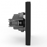 Розетка с заземлением в сборе Tokov Electric Pixel 16А шторки IP20 карбон