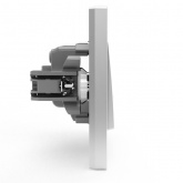 Выключатель двухклавишный в сборе Tokov Electric Pixel 10А IP20 алюминий