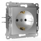 Розетка с заземлением Tokov Electric Pixel 16А IP20 алюминий