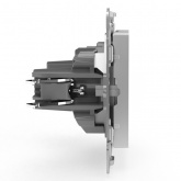 Розетка с заземлением Tokov Electric Pixel 16А IP20 алюминий